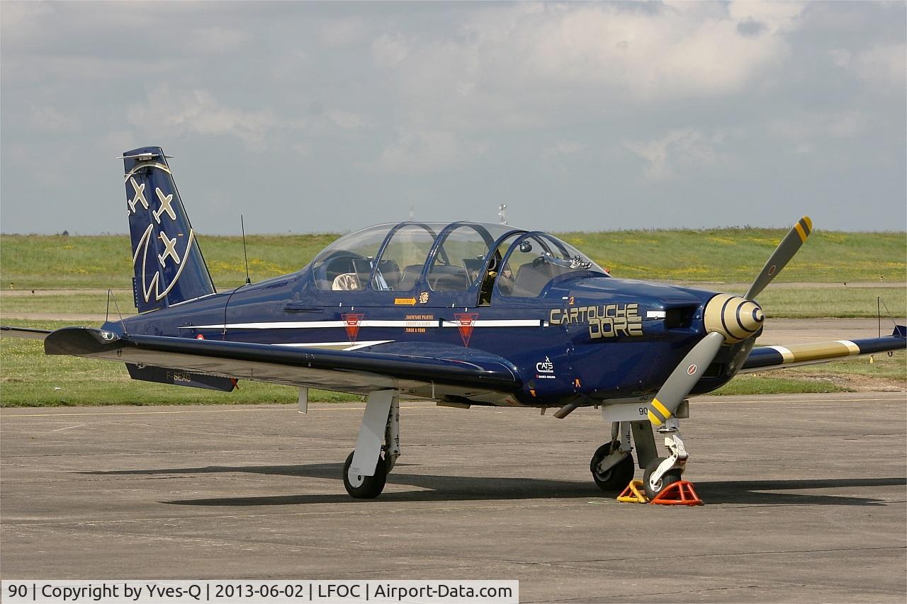 90, Socata TB-30 Epsilon C/N 90, Socata TB30 Epsilon (F-SEXG), French Air Force Aerobatic Team Cartouche Doré, Châteaudun Air Base 279 (LFOC) Open day 2013