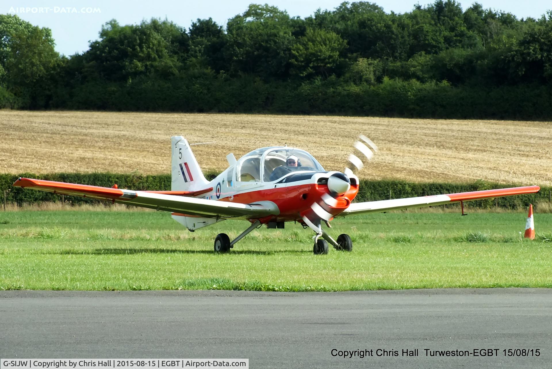 G-SIJW, 1974 Scottish Aviation Bulldog Series 120 Model 121 C/N BH120/295, at Turweston