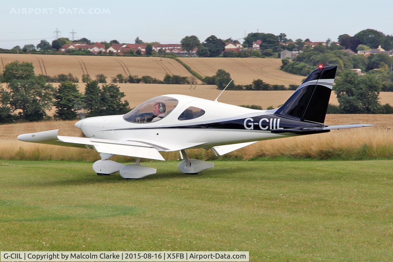 G-CIIL, 2014 BRM Aero Bristell NG5 Speed Wing C/N LAA 385-15275, Bristell NG5 Speed Wing, one of two new airfield residents of this aircraft type, taxis back to the hangar, Fishburn Airfield, August 16th 2015.