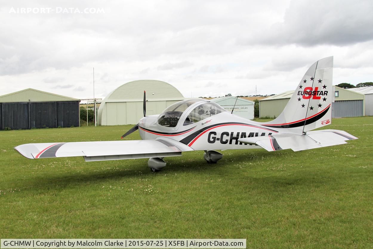 G-CHMW, 2013 Aerotechnik EV-97 Eurostar SL C/N LAA 315B-15158, Aerotechnik EV-97 Eurostar SL, Fishburn Airfield, July 25th 2015.