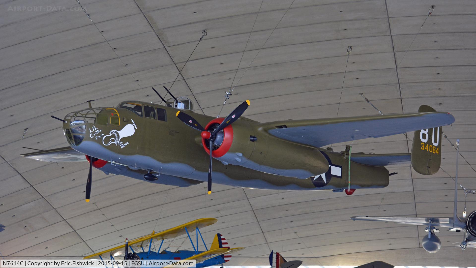 N7614C, 1944 North American B-25J Mitchell C/N 108-37246, 3. N7614C refreshed and restored to its place in the American Air Museum, Duxford, Cambridgeshire.