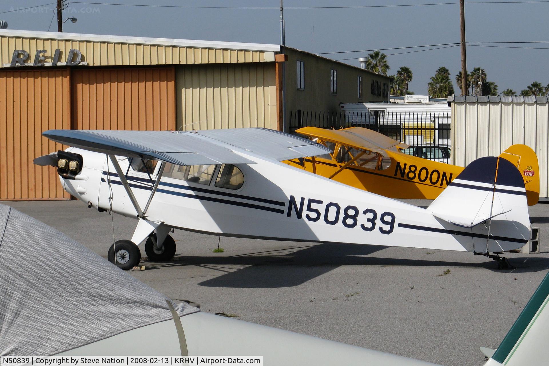 N50839, 1942 Taylorcraft DCO-65 C/N 4401, Locally-based 1945 Taylorcraft DCO-65 was a 
