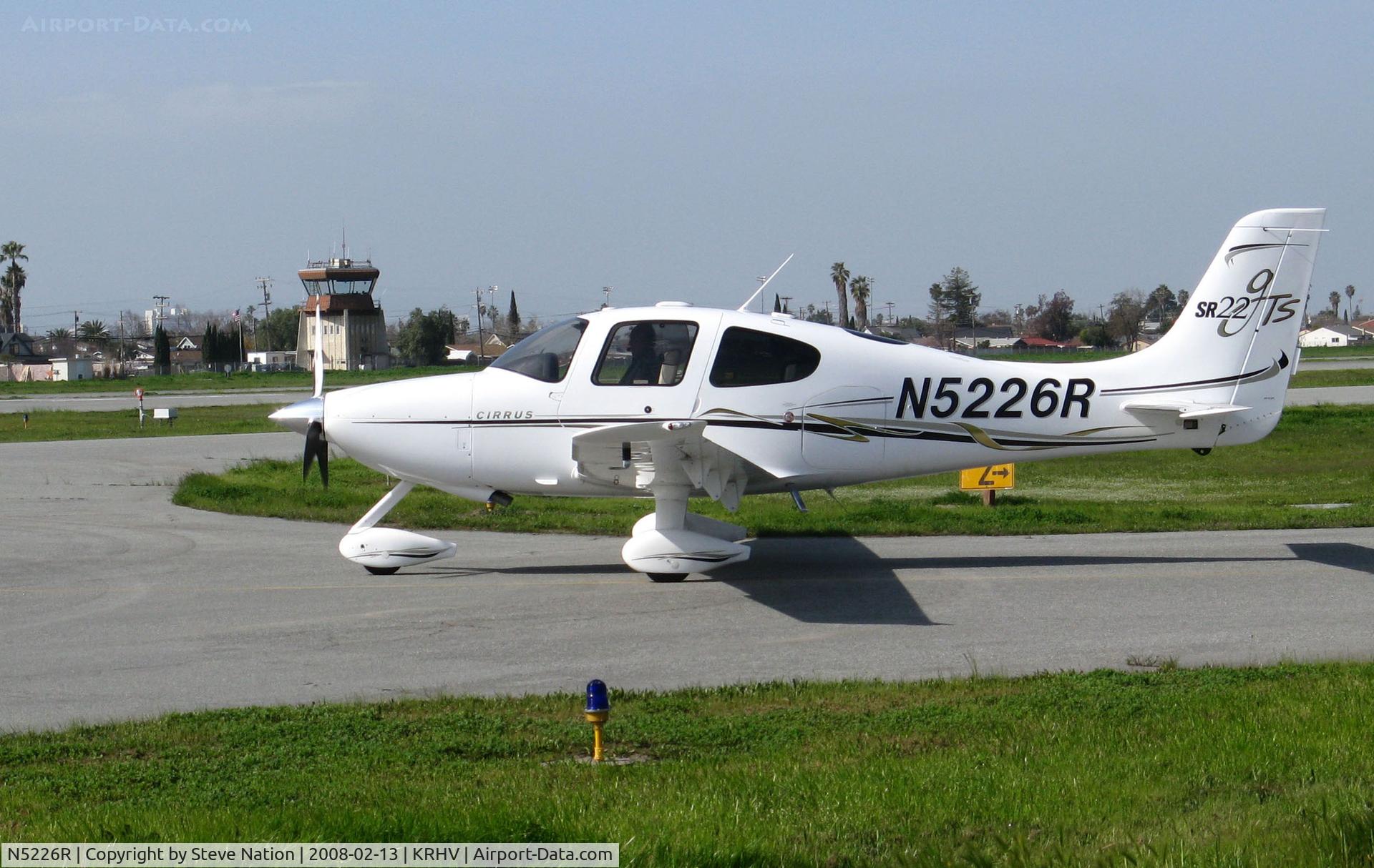 N5226R, 2006 Cirrus SR22 GTS C/N 1767, Locally-Based 2006 Cirrus SR22 taxing to hold area @ Reid-Hillview Airport San Jose, CA