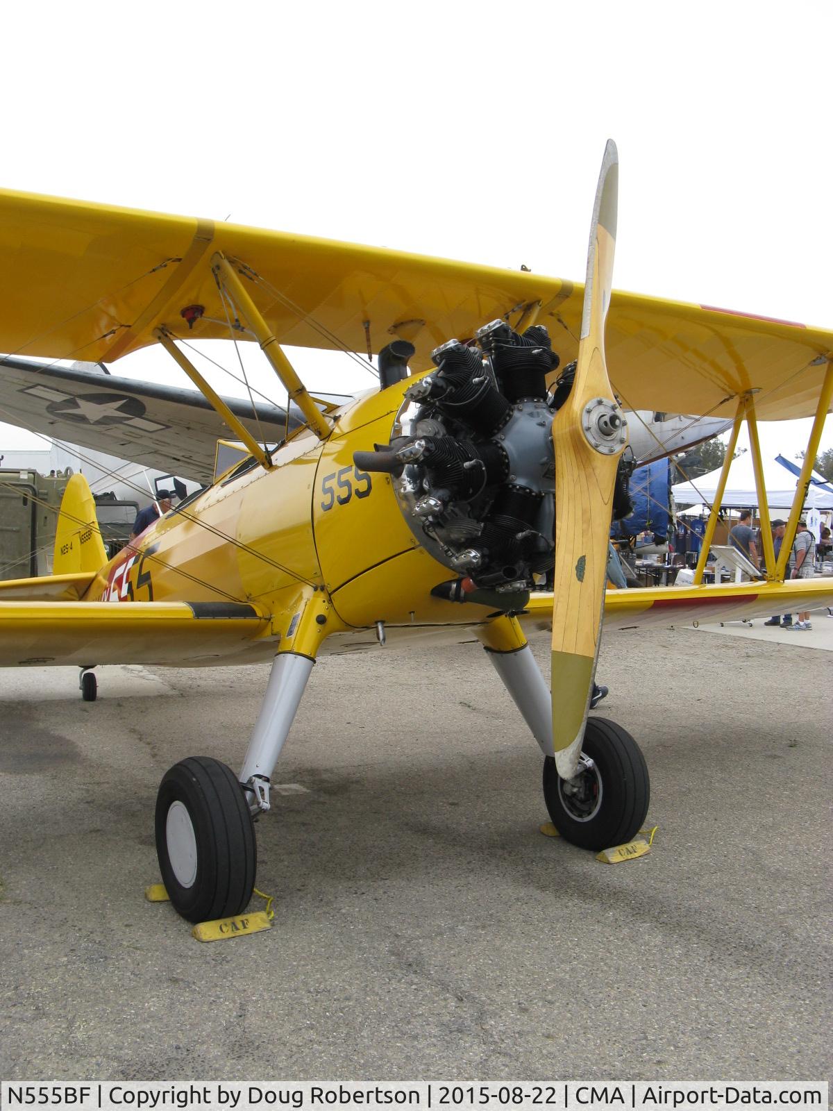 N555BF, 1941 Boeing A75N1(PT17) C/N 75-2305, 1941 Boeing Stearman A75N1 as Navy N2S4, (Not a PT-17), Continental W670 220 Hp radial, engine closeup on this show plane