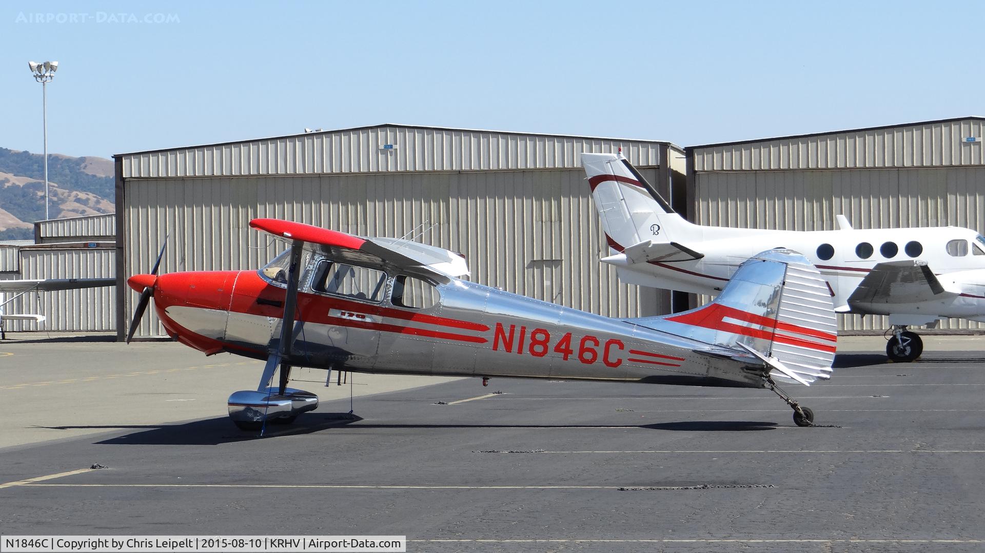 N1846C, 1953 Cessna 170B C/N 25990, Northwest International Aviation (Seattle, WA) 1953 Cessna 170B parked at transient parking at Reid Hillview Airport, San Jose, CA.