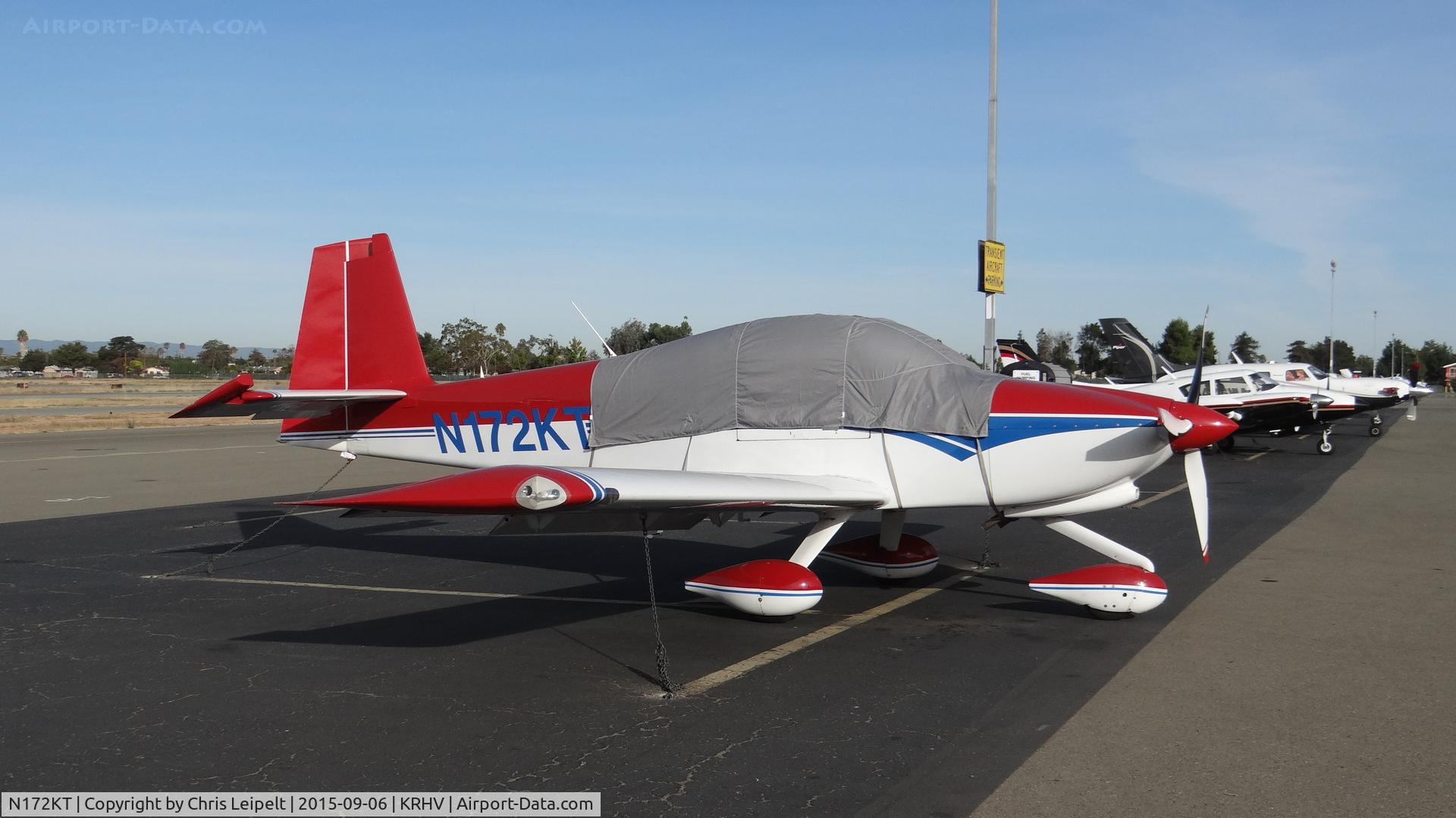 N172KT, 2007 Vans RV-10 C/N 002, California-based 2007 Vans RV-10 parked on transient parking at Reid Hillview Airport, San Jose, CA.