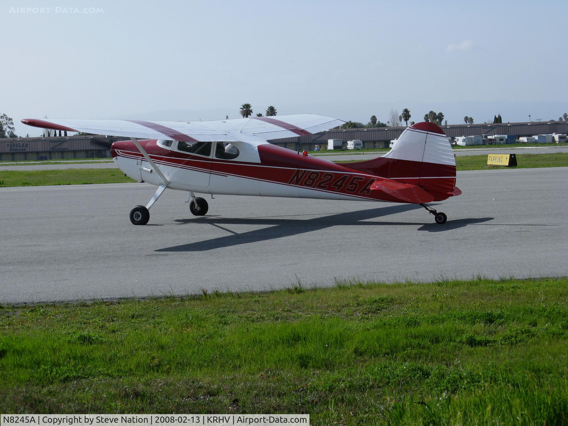 N8245A, 1952 Cessna 170B C/N 25097, Locally-Based 1952 Cessna 170B holding for takeoff @ Reid-Hillview Airport San Jose, CA
