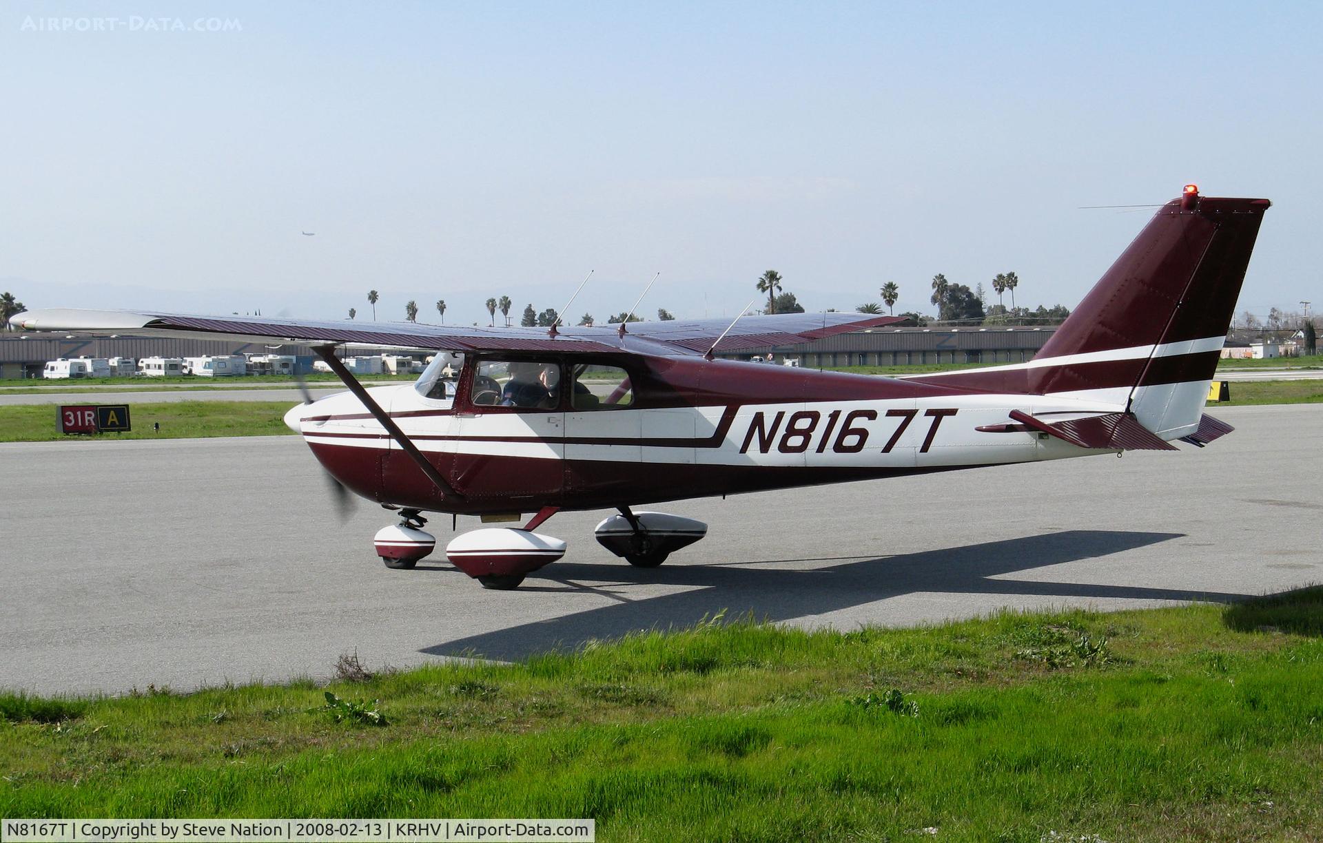 N8167T, 1960 Cessna 175B Skylark C/N 17556867, Locally-Based 1960 Cessna 175B holding for takeoff @ Reid-Hillview Airport San Jose, CA