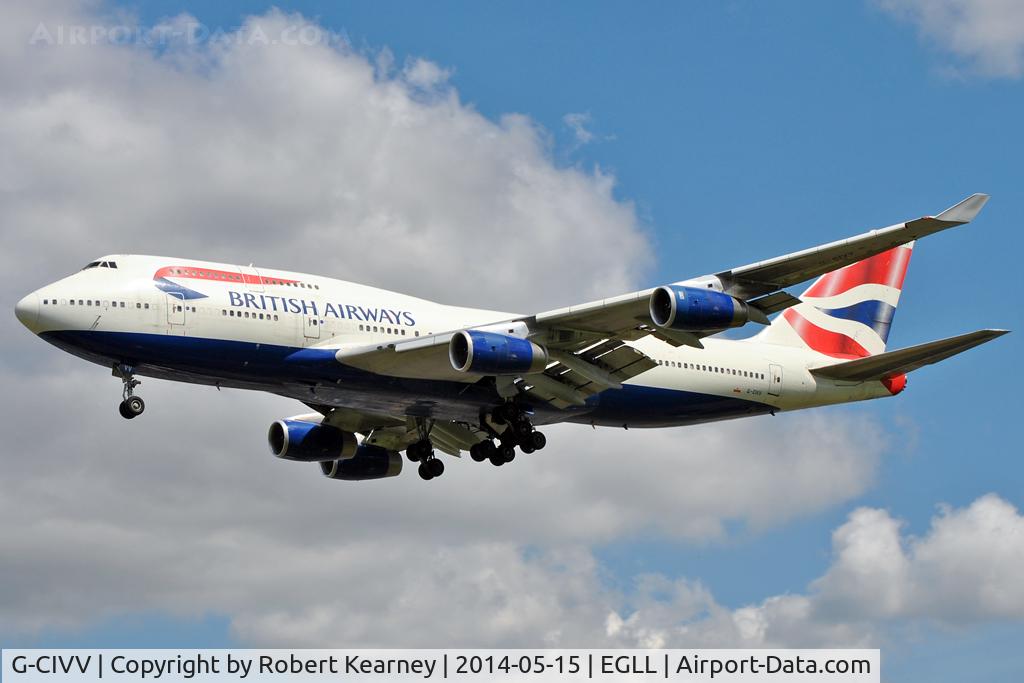 G-CIVV, 1998 Boeing 747-436 C/N 25819, On short finals at LHR