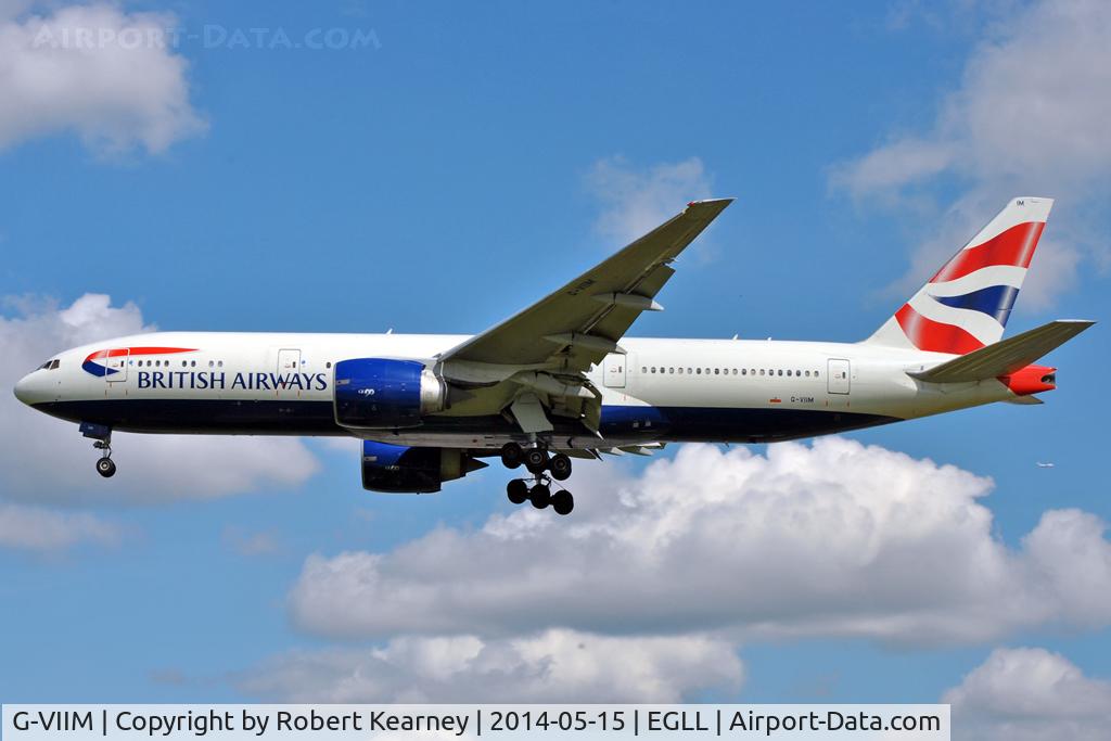 G-VIIM, 1998 Boeing 777-236/ER C/N 28841, On short finals at LHR