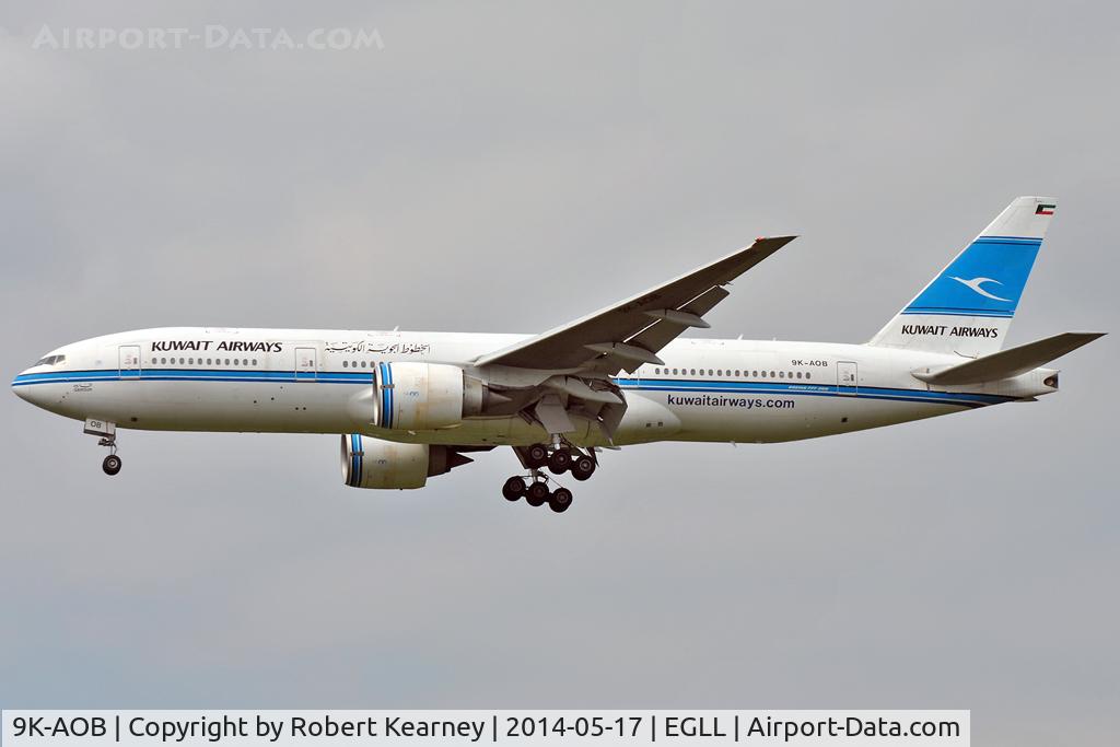 9K-AOB, 1998 Boeing 777-269/ER C/N 28744, On short finals at LHR