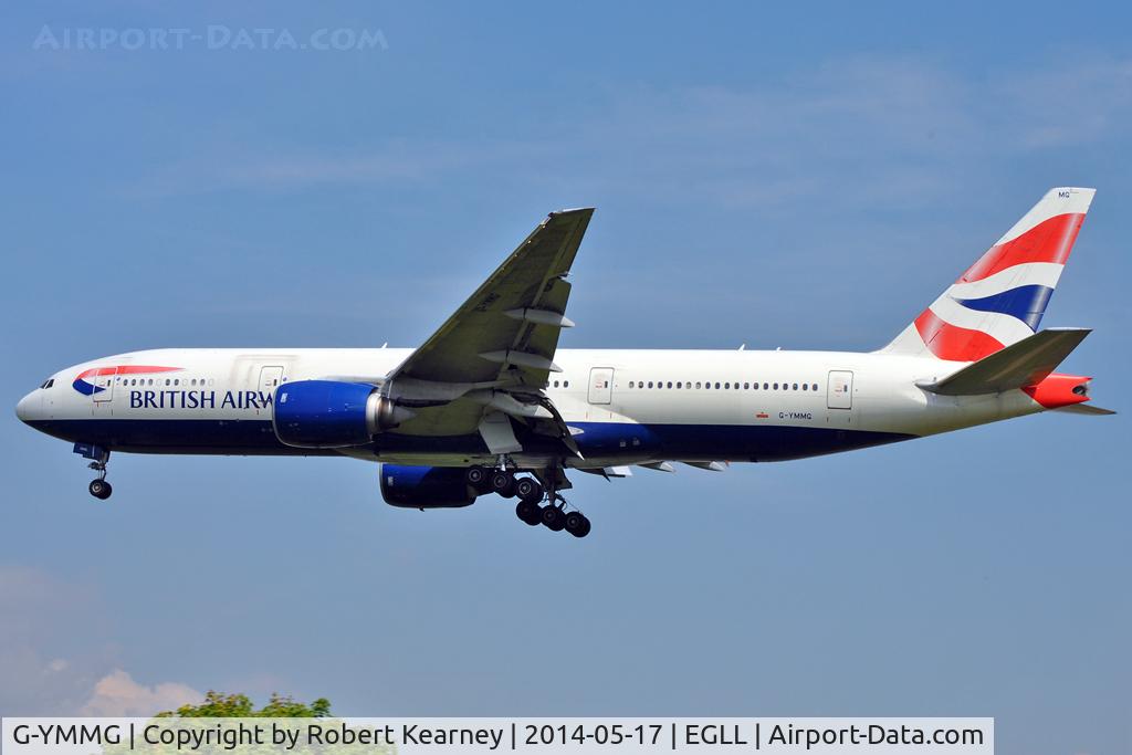 G-YMMG, 2000 Boeing 777-236/ER C/N 30308, On short finals at LHR