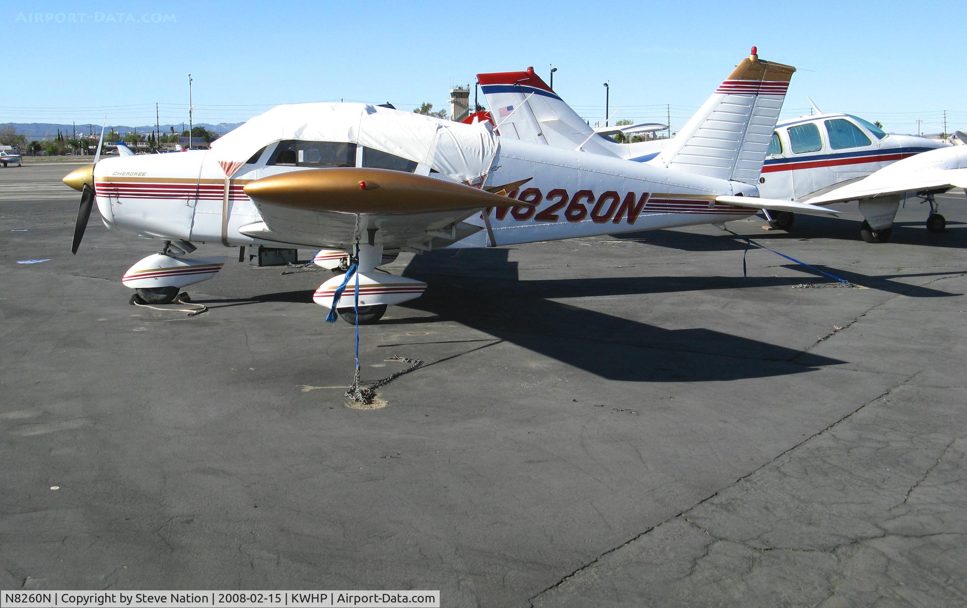 N8260N, 1969 Piper PA-28-140 C/N 28-25472, Locally-Based 1969 Piper PA-28-140 with cockpit cover @ Whiteman Airport, Pacoima, CA