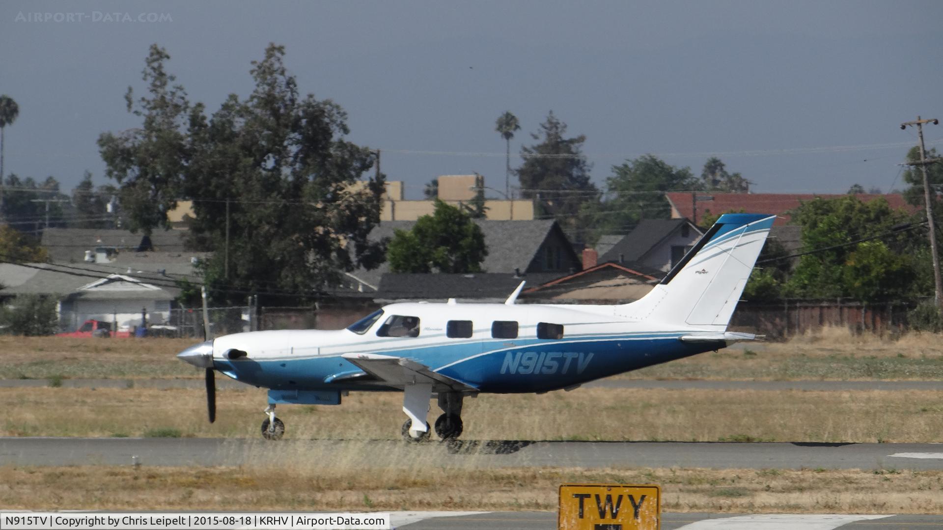 N915TV, 2010 Piper PA-46-500TP Meridan C/N 4697443, Locally-based Piper Meridian rolling down runway 13L for departure at Reid Hillview Airport, San Jose, CA.