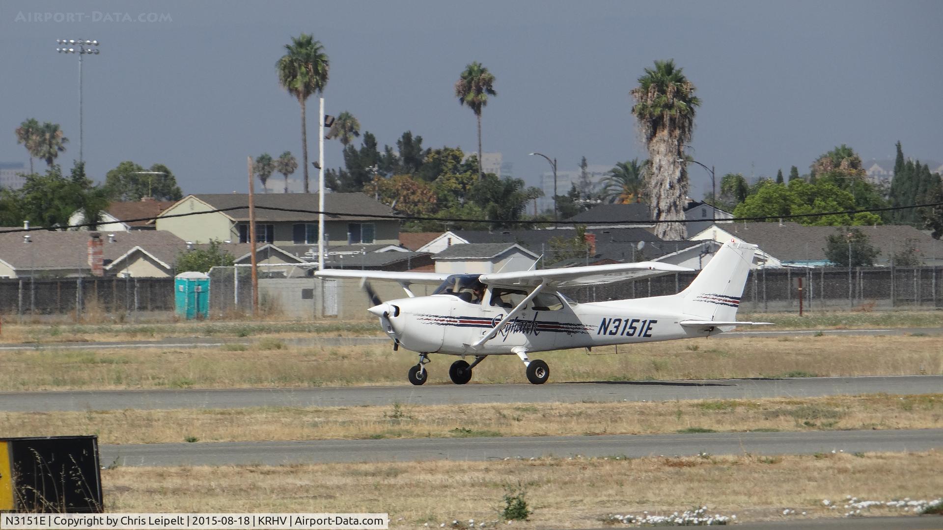 N3151E, 1978 Cessna 172N C/N 17271453, Locally-based 1978 Cessna 172N rolling down 13L for departure at Reid Hillview Airport, San Jose, CA.