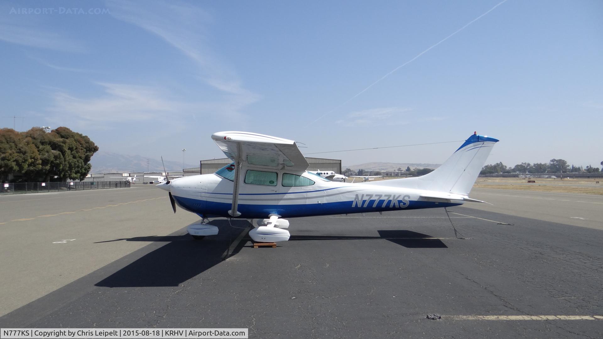 N777KS, 1978 Cessna 182Q Skylane C/N 18266736, Washington State-based 1978 Cessna 182Q parked on the transient ramp at Reid Hillview Airport, San Jose, CA.