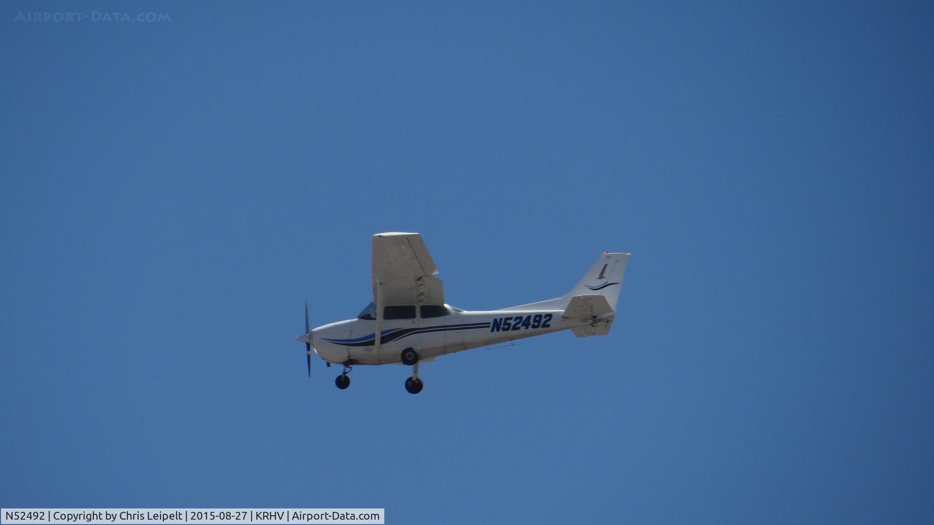 N52492, 1980 Cessna 172P C/N 17274540, Locally-based 1980 Cessna 172P on a 2 mile final at Reid Hillview Airport, San Jose, CA.