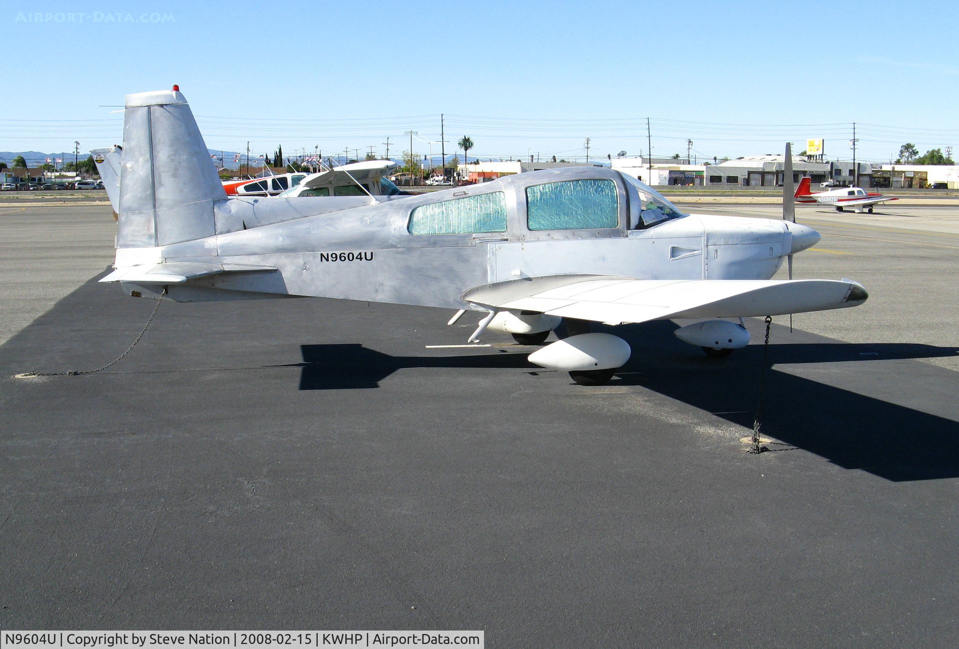 N9604U, 1975 Grumman American AA-5 Traveler C/N AA5-0804, This brushed metal 1975 Grumman American AA-5 was home based @ Whiteman Airport, Pacoima, CA when photo was taken. since has moved to Northern California.