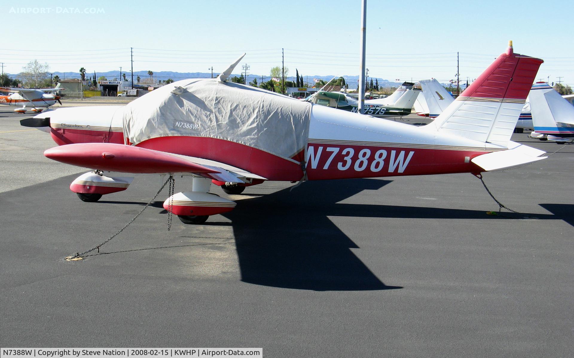 N7388W, 1966 Piper PA-28-180 C/N 28-3757, 1966 Piper PA-28-180 with cockpit cover @ Whiteman Airport, Pacoima, CA