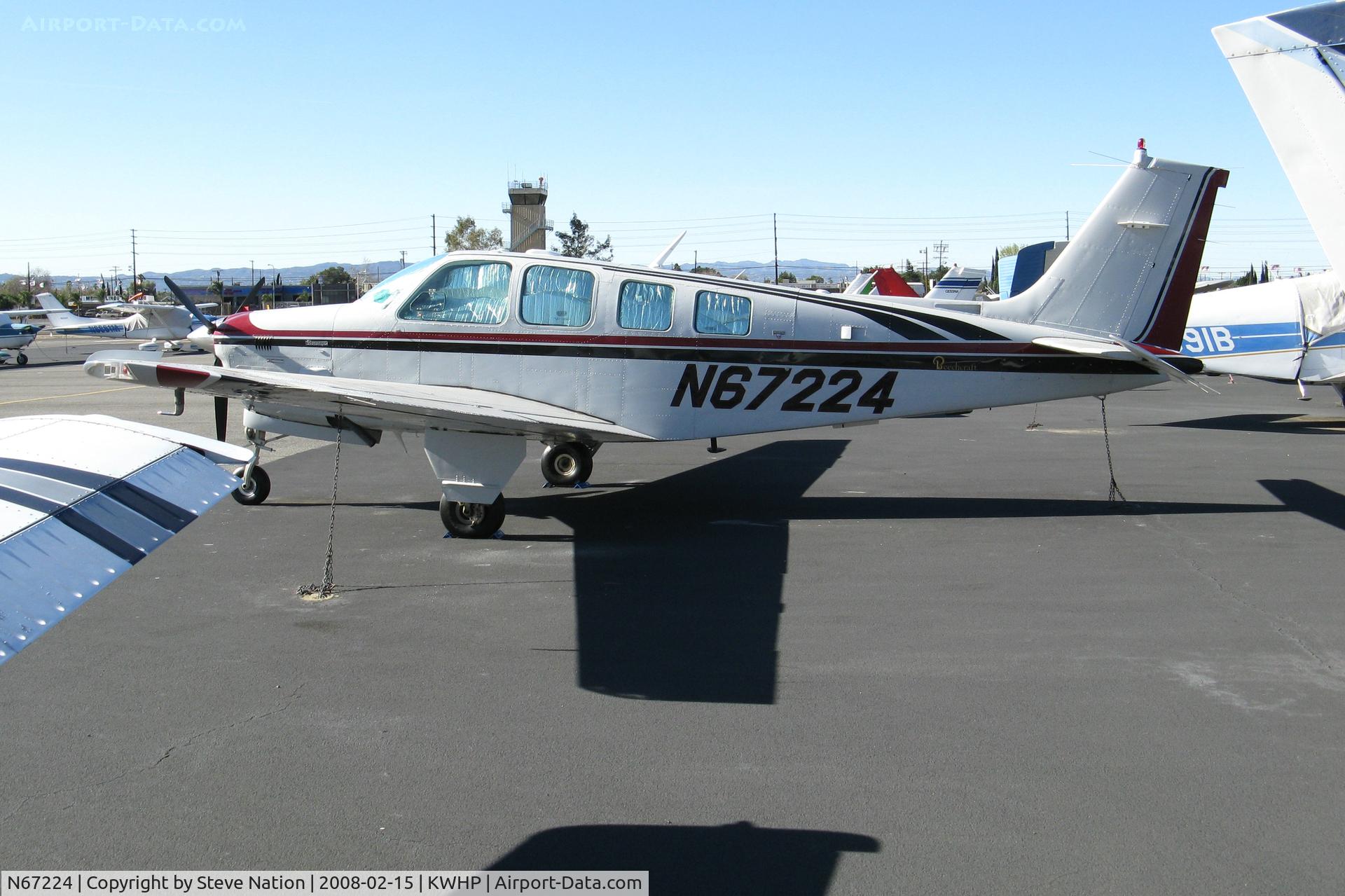 N67224, 1983 Beech B36TC Bonanza C/N EA-370, 1983 Beech B36TC @ Whiteman Airport, Pacoima, CA