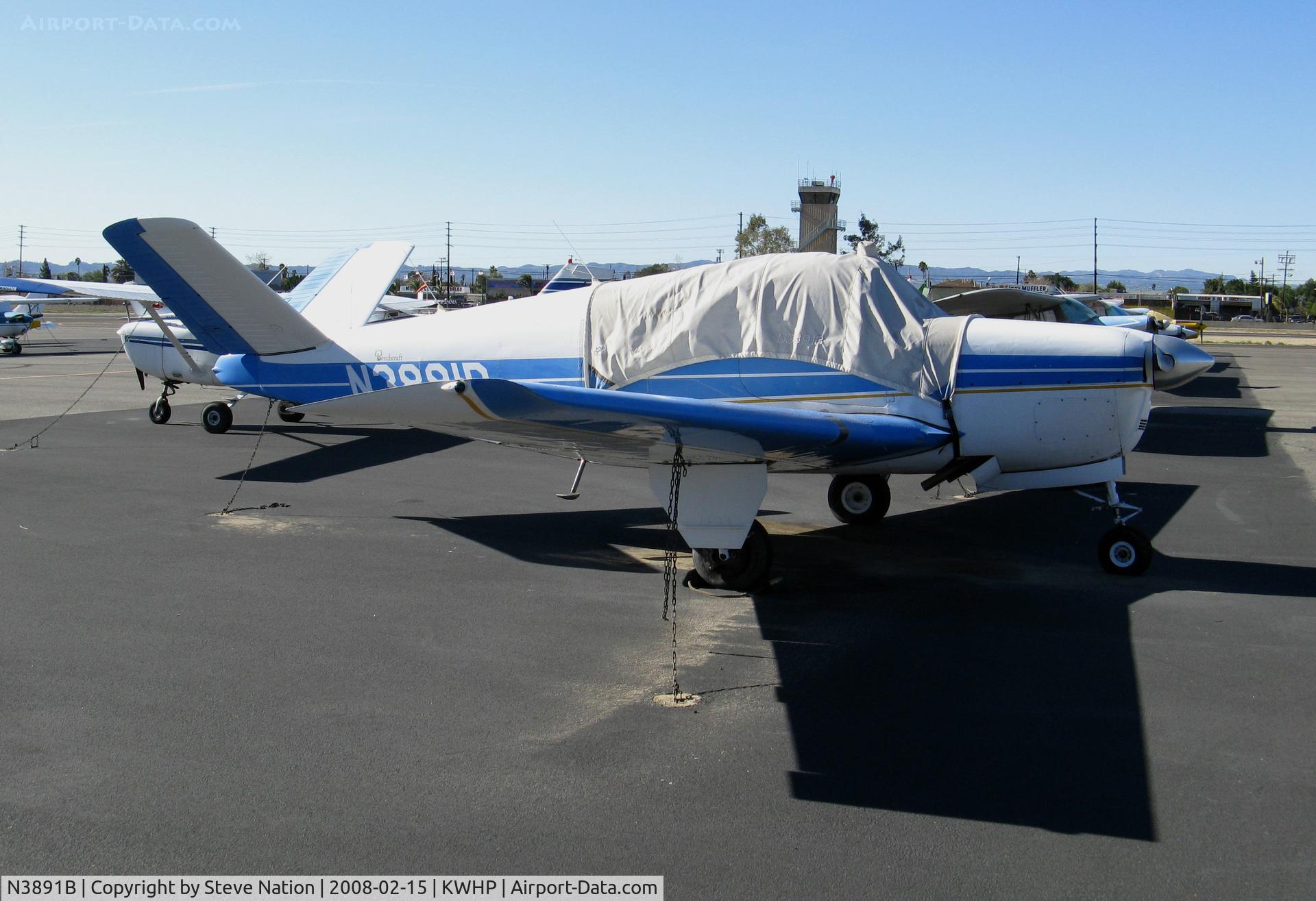 N3891B, 1955 Beech F35 Bonanza C/N D-4189, 1955 Beech F35 Bonanza with cockpit cover @ Whiteman Airport, Pacoima, CA