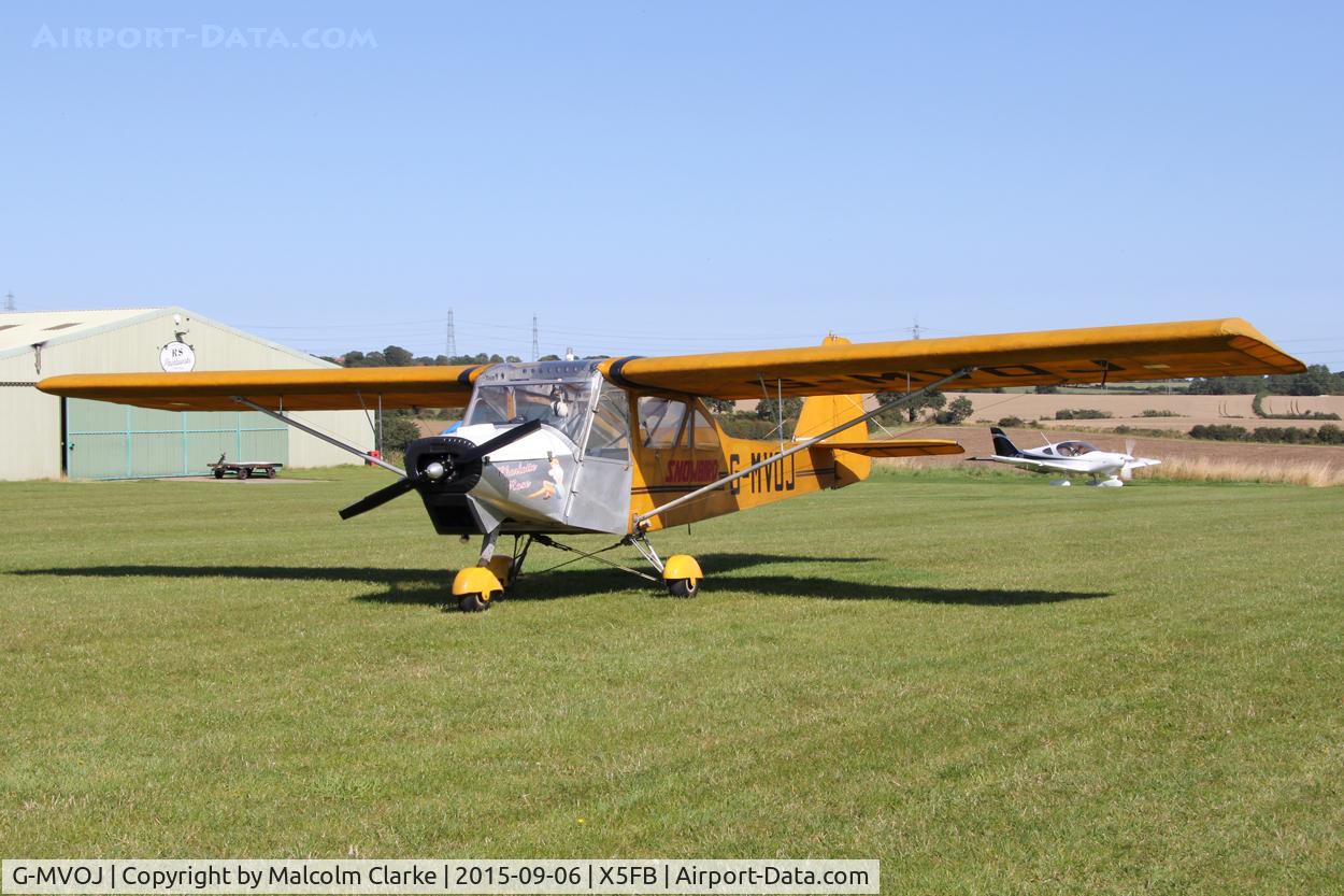 G-MVOJ, 1989 Noble-Hardman Snowbird Mk.IV C/N SB-019, Medway Hybred 44XLR, a rare aircraft at Fishburn Airfield, September 6th 2015.