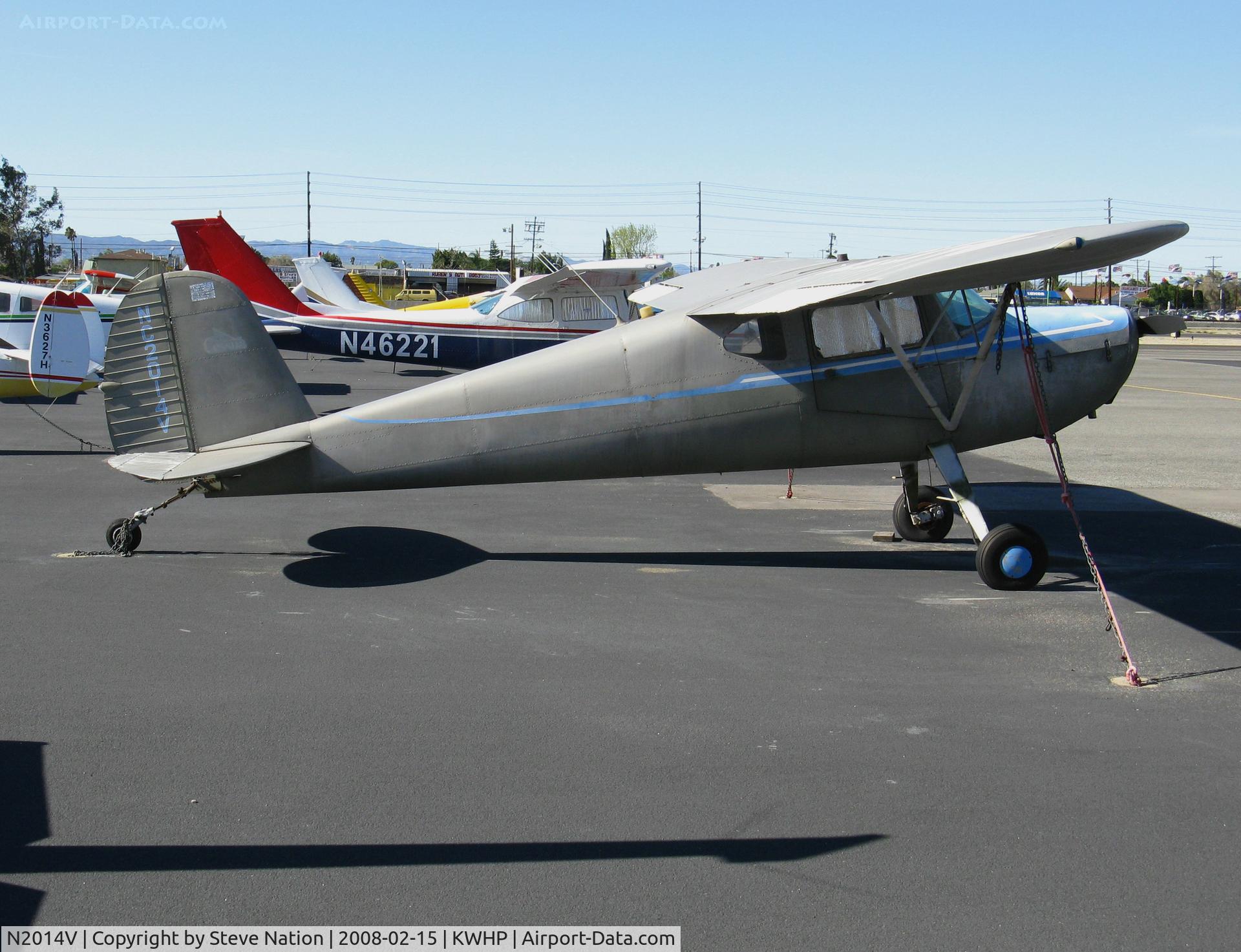 N2014V, 1947 Cessna 120 C/N 14289, Locally-Based 1947 Cessna 120 as NC2014V @ Whiteman Airport, Pacoima, CA