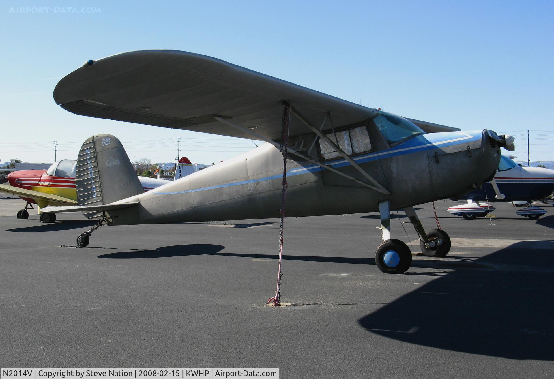 N2014V, 1947 Cessna 120 C/N 14289, Locally-Based 1947 Cessna 120 as NC2014V @ Whiteman Airport, Pacoima, CA
