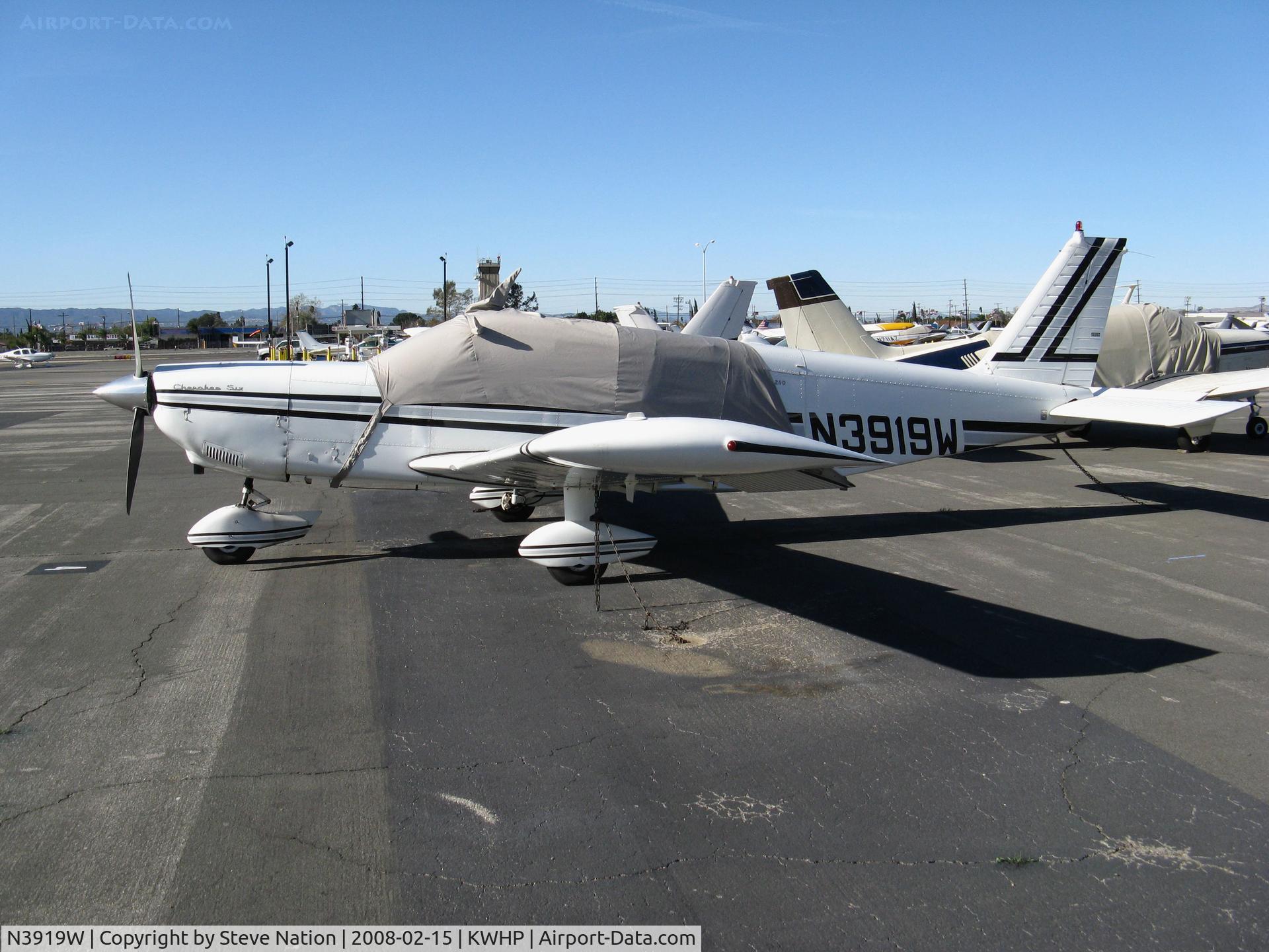 N3919W, 1967 Piper PA-32-260 Cherokee Six C/N 32-865, Locally-Based 1967 Piper PA-32-260 with cockpit cover @ Whiteman Airport, Pacoima, CA