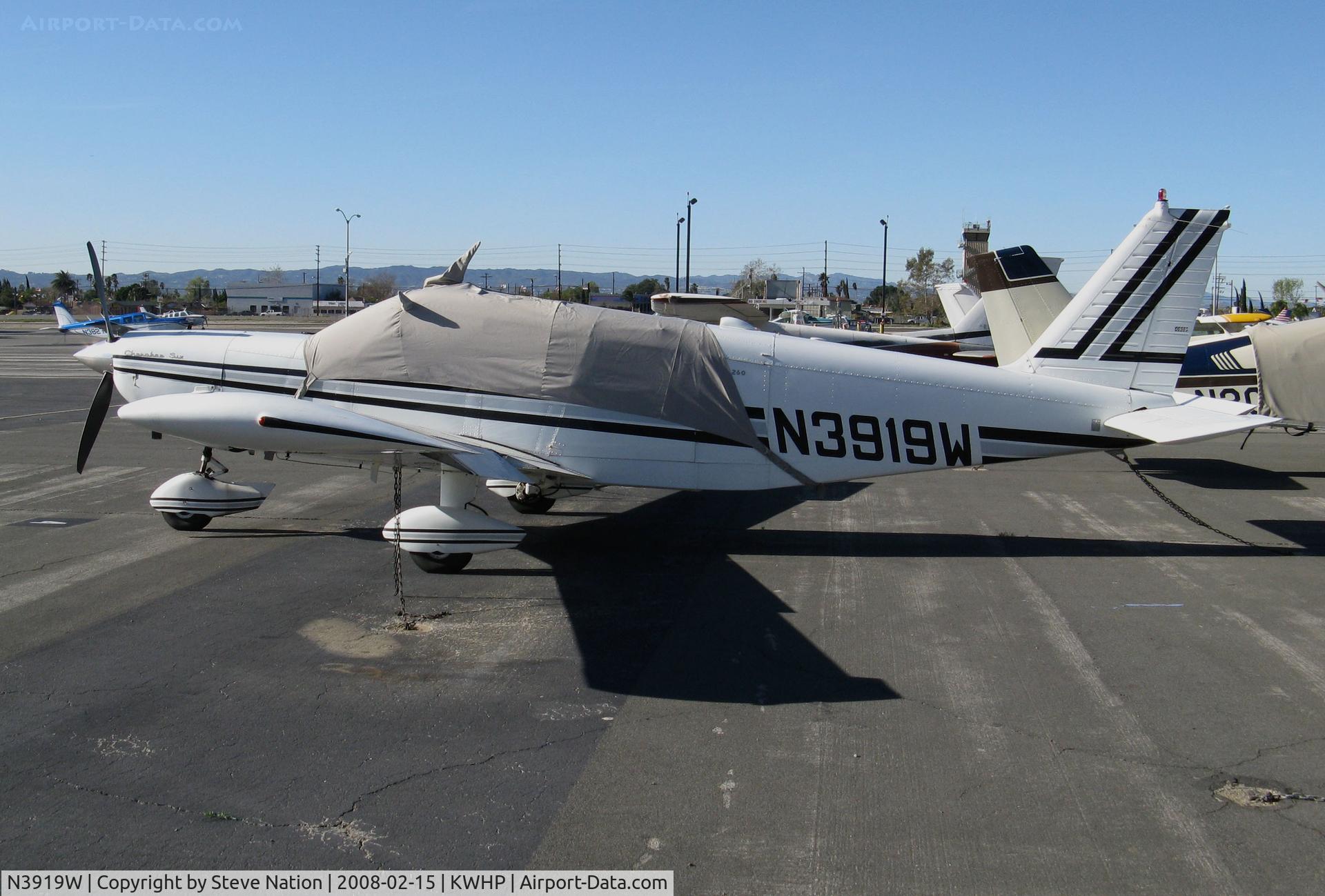 N3919W, 1967 Piper PA-32-260 Cherokee Six C/N 32-865, Locally-Based 1967 Piper PA-32-260 with cockpit cover @ Whiteman Airport, Pacoima, CA
