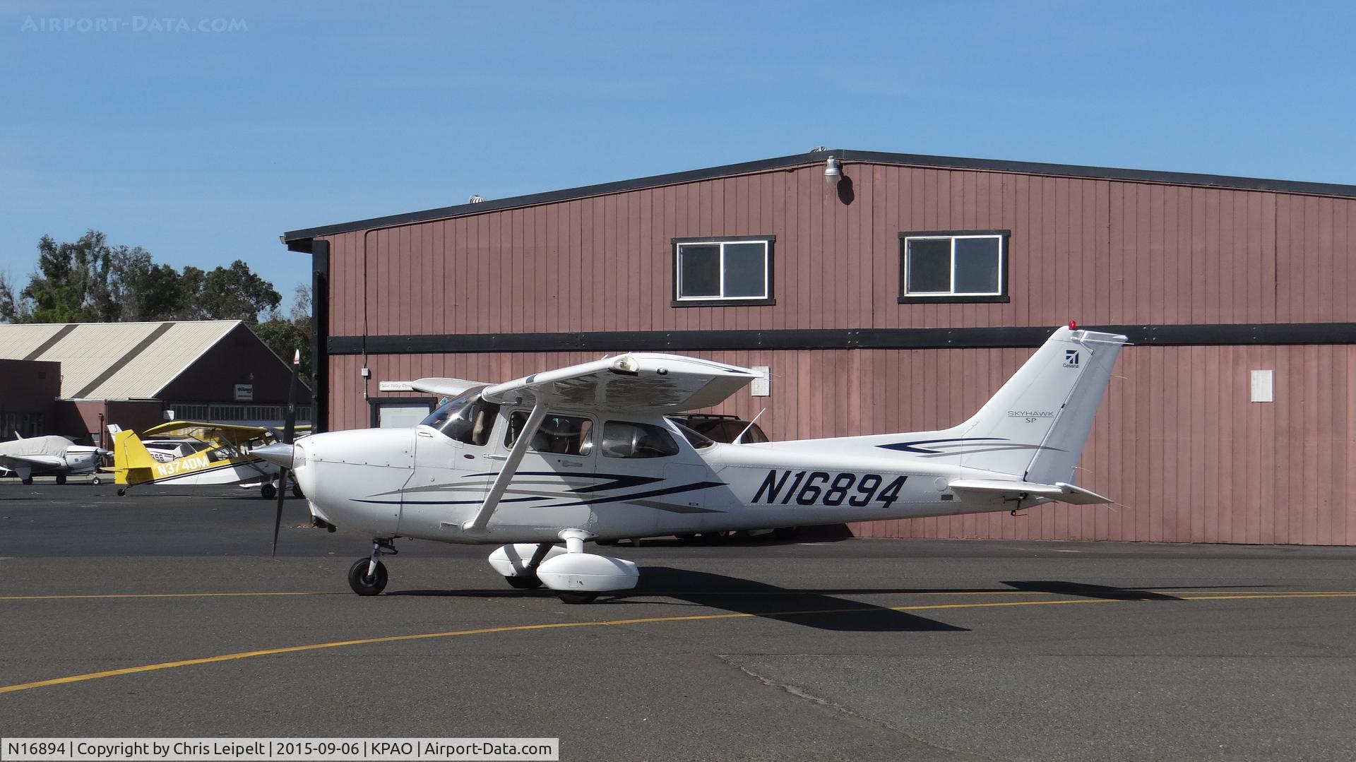 N16894, 2007 Cessna 172S C/N 172S10615, Locally-based 2007 Cessna 172S taxing out for departure at Palo Alto Airport, Palo Alto, CA.