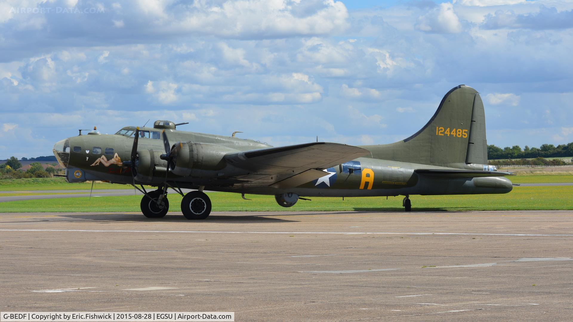 G-BEDF, 1944 Boeing B-17G Flying Fortress C/N 8693, 1. G-BEDF at The Imperial War Museum, Duxford, Cambridgeshire.