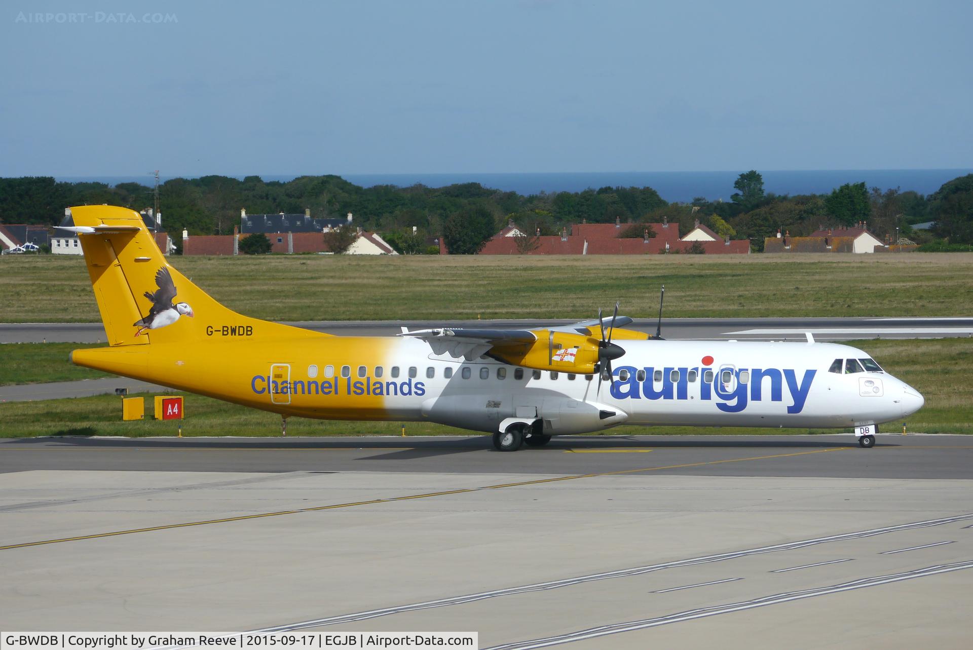 G-BWDB, 1995 ATR 72-202 C/N 449, Seen at Guernsey.