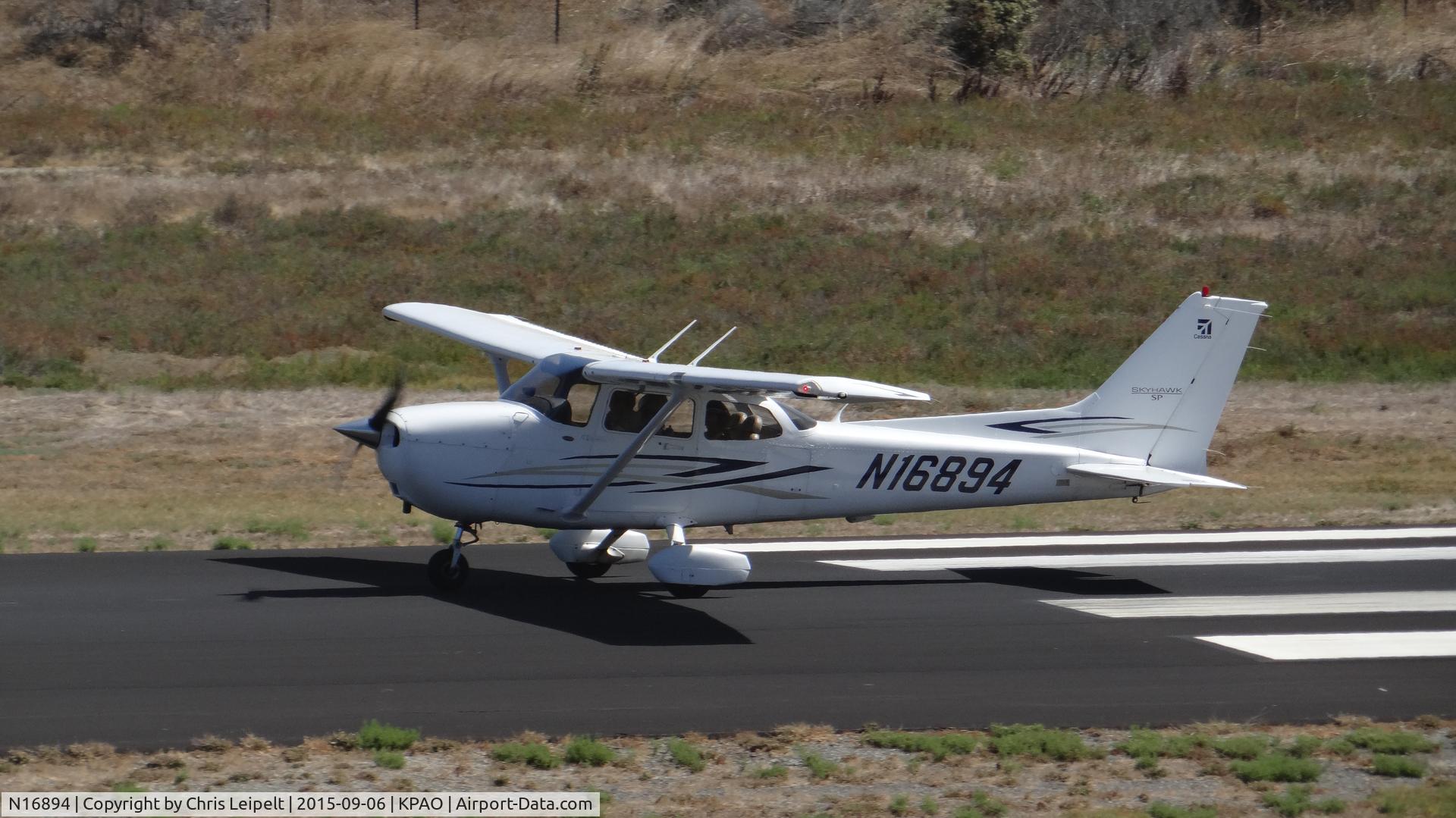 N16894, 2007 Cessna 172S C/N 172S10615, Locally-based 2007 Cessna 172S rolling down 31 at Palo Alto Airport, Palo Alto, CA. Photo taken from the control tower.