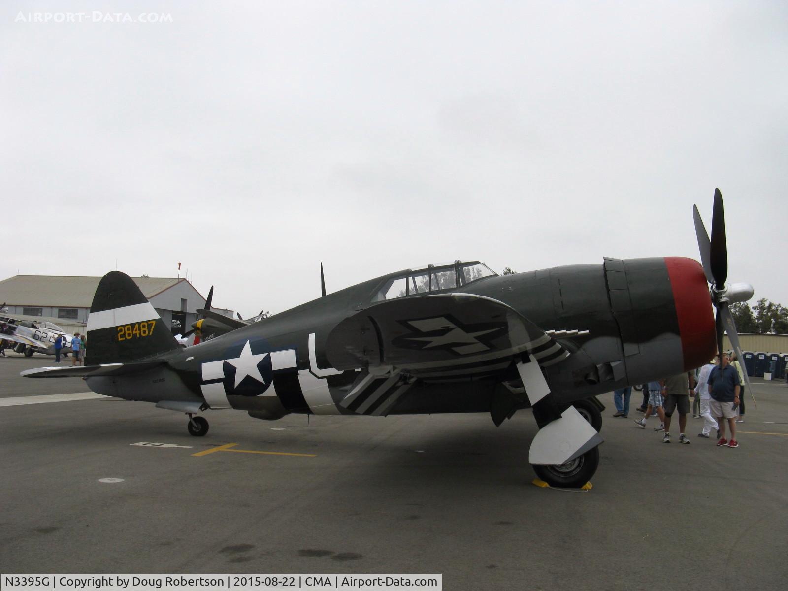 N3395G, 1942 Republic P-47G-15-CU Thunderbolt C/N 42-25254, 1942 Republic P-47 THUNDERBOLT, Pratt & Whitney R-2800 Double Wasp 2,300 Hp Turbosupercharged, early Razorback version, now rare WWII high altitude pursuit could take heavy hits & still perform. Experimental class warbird.