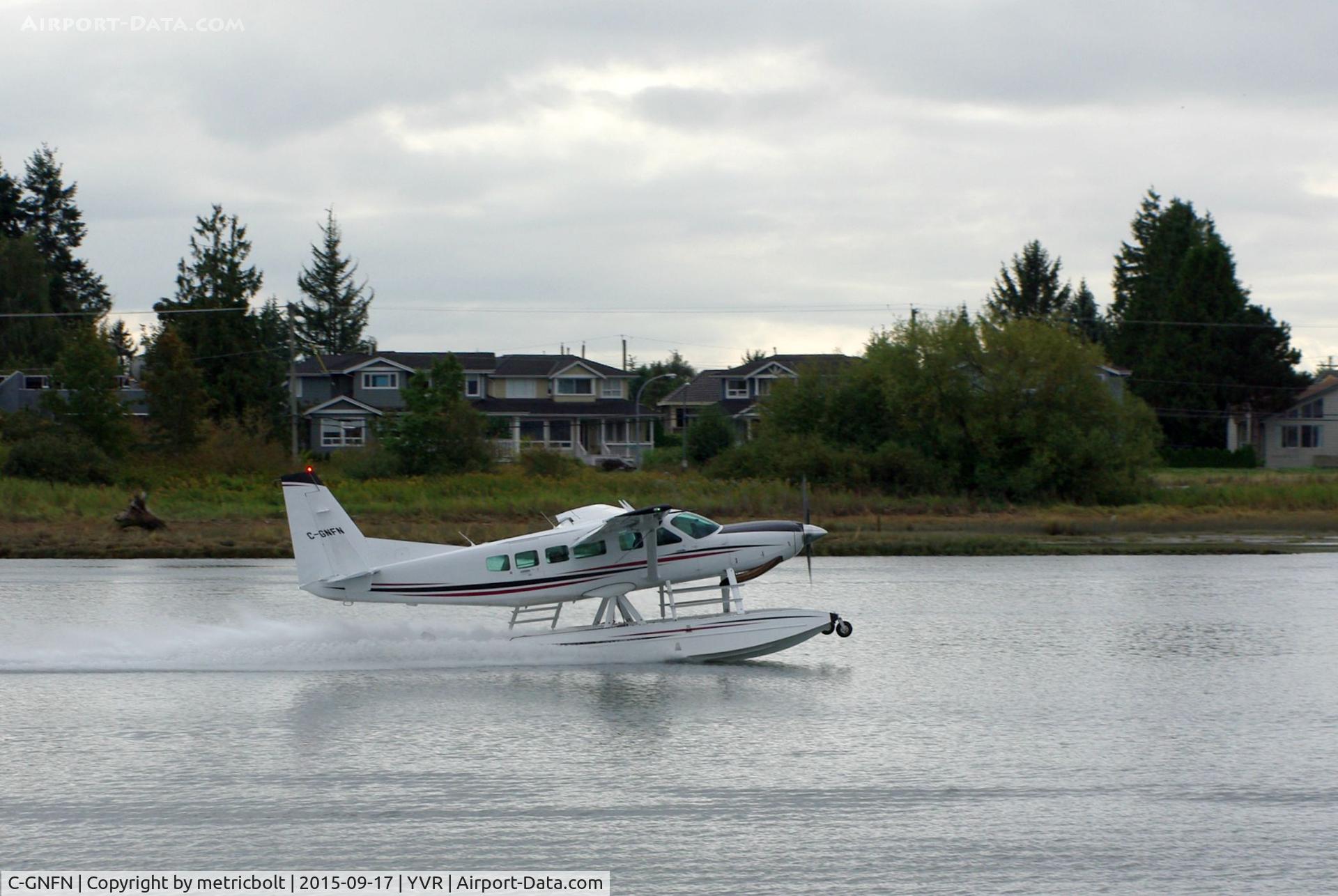C-GNFN, 2008 Cessna 208 Caravan I C/N 20800502, Departure from the Fraser River