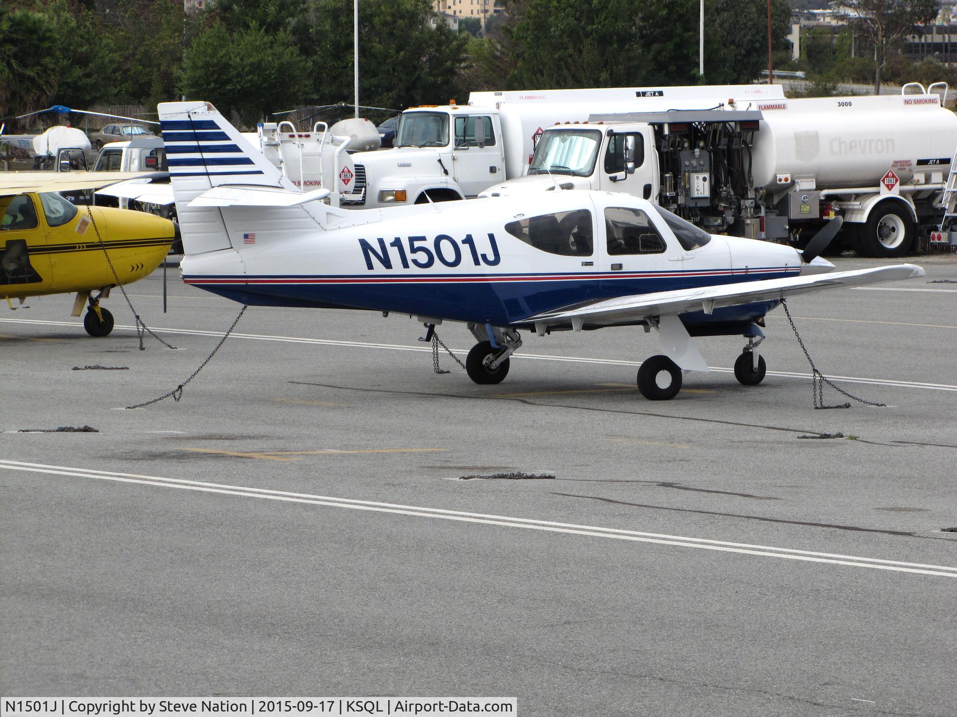 N1501J, 1976 Rockwell International 112TC Commander C/N 13001, San Diego-Based 1976 Rockwell Intl 112TC on visitor's ramp @ San Carlos Airport, CA