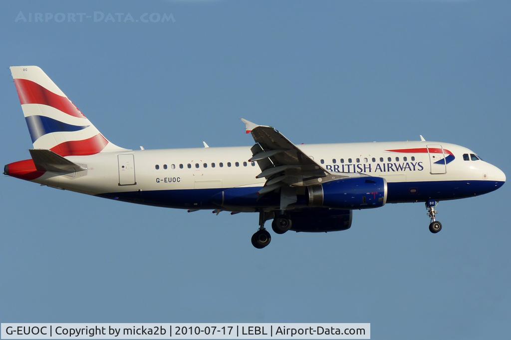 G-EUOC, 2001 Airbus A319-131 C/N 1537, Landing