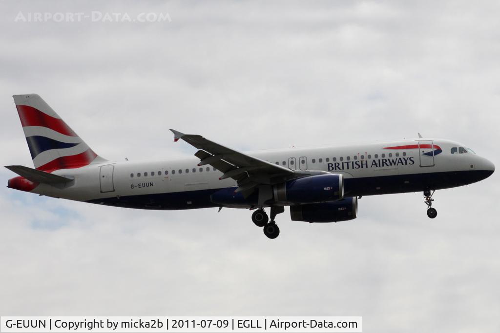 G-EUUN, 2003 Airbus A320-232 C/N 1910, Landing