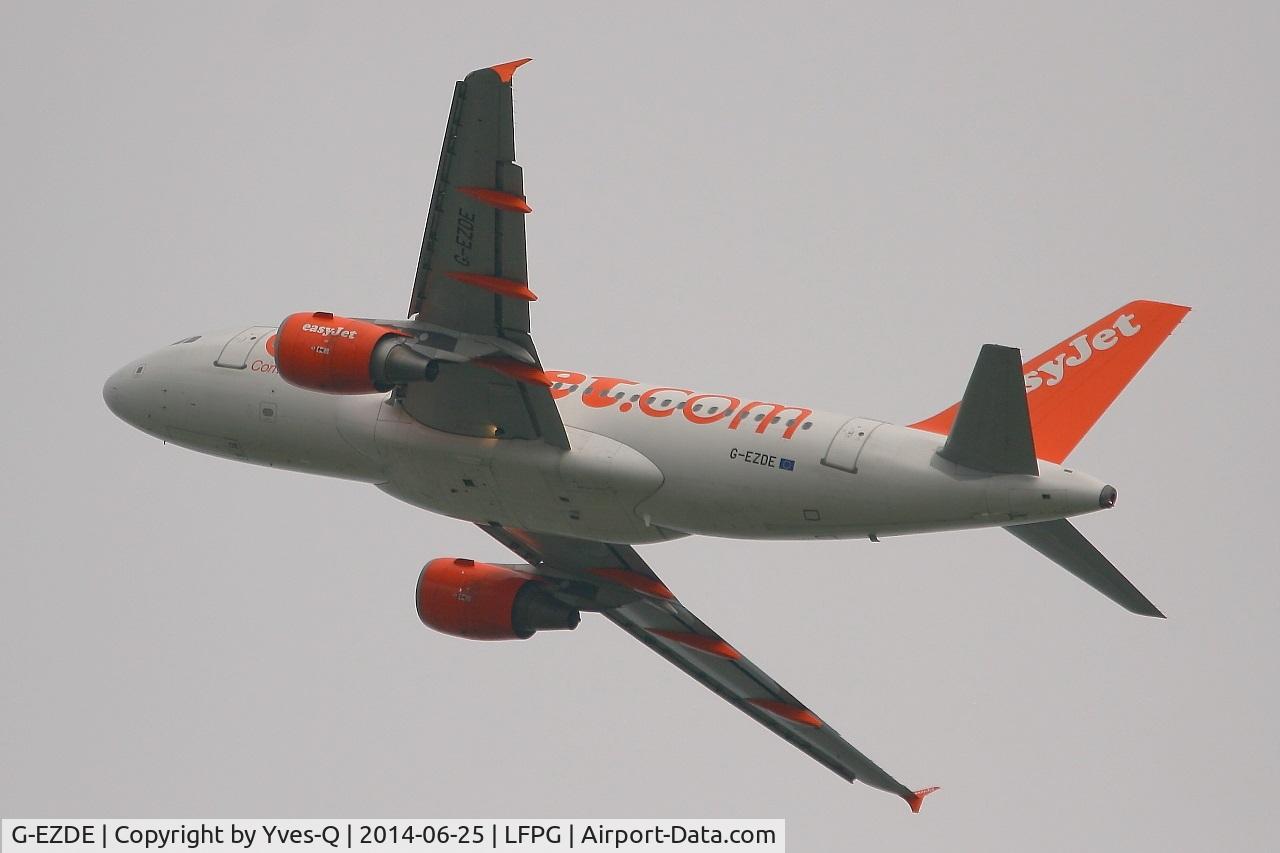 G-EZDE, 2008 Airbus A319-111 C/N 3426, Airbus A319-111, Take off Rwy 27L, Roissy Charles De Gaulle Airport (LFPG-CDG)