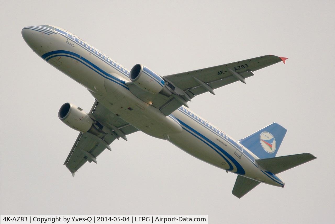 4K-AZ83, 2006 Airbus A320-214 C/N 2685, Azerbaijan Airlines Airbus A320-214, Take off rwy 27L, Roissy Charles De Gaulle airport (LFPG-CDG)