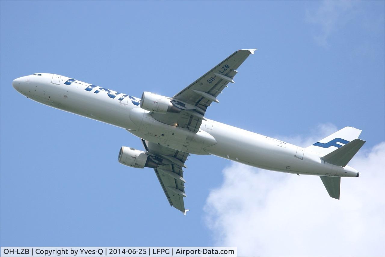OH-LZB, 1999 Airbus A321-211 C/N 0961, Airbus A321-211, Take off rwy 27L, Roissy Charles De Gaulle airport (LFPG-CDG)