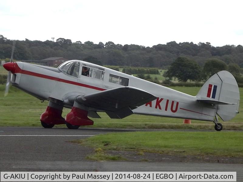 G-AKIU, 1948 Percival P-44 Proctor 5 C/N AE129, A most welcome visitor to the summer Wings & Wheels day.Owned by Air Atlantique Ltd.