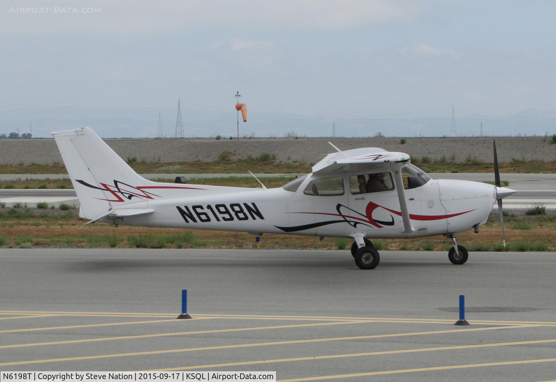 N6198T, 1964 Cessna 150E C/N 15060898, Locally-Based 2008 Cessna 172S taxiing out for takeoff @ San Carlos Municipal Airport, CA