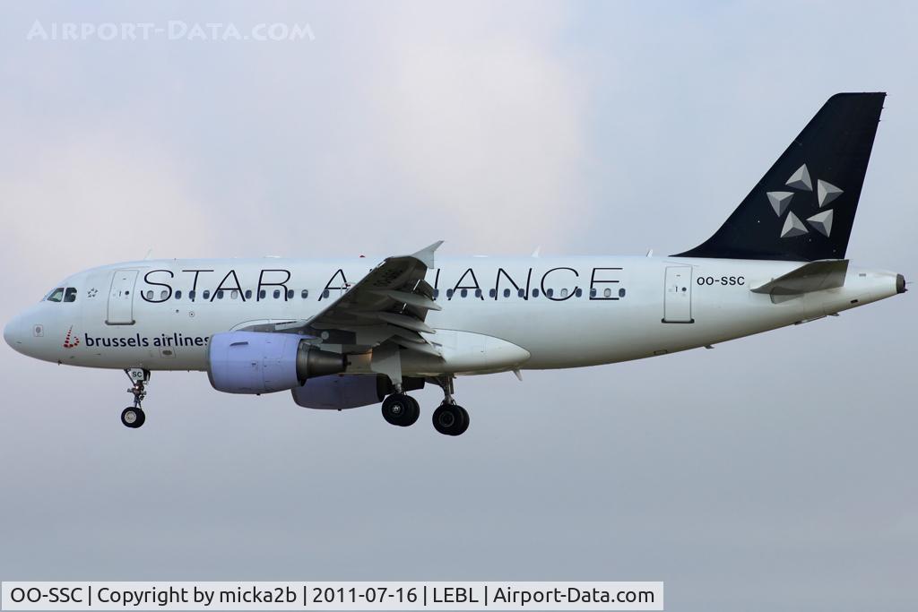 OO-SSC, 1999 Airbus A319-112 C/N 1086, Landing