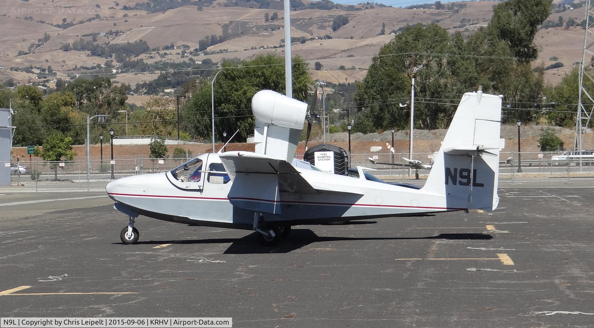N9L, 1960 Lake LA-4A Buccaneer C/N 245, Oakland-based 1960 Lake 4A Buccaneer sitting at the old beat up asphalt at Reid Hillview Airport, San Jose, CA.