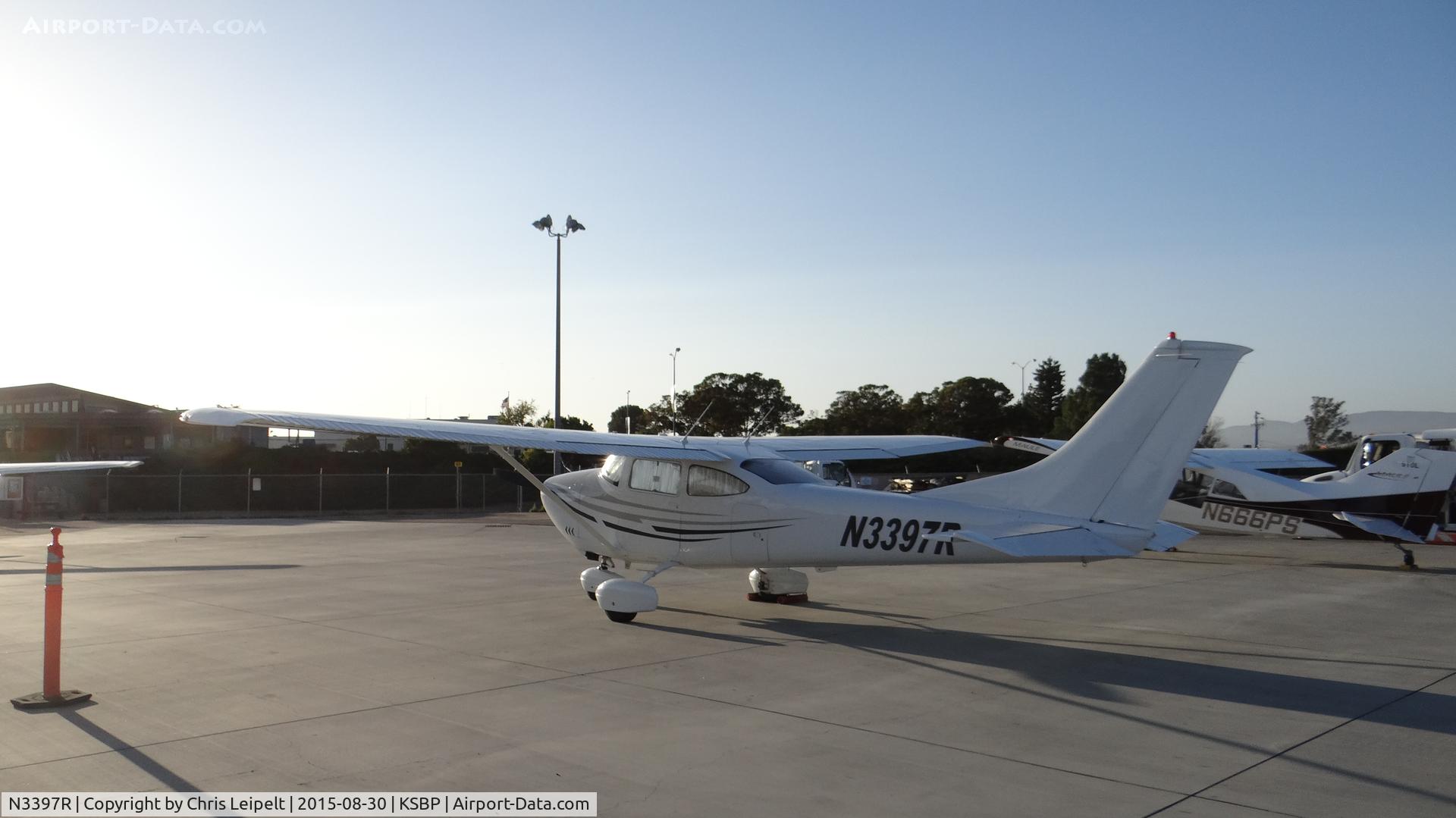 N3397R, 1967 Cessna 182L Skylane C/N 18258697, Locally-based 1967 Cessna 182L sitting on the ramp at San Luis Obispo Airport, San Luis Obispo, CA.