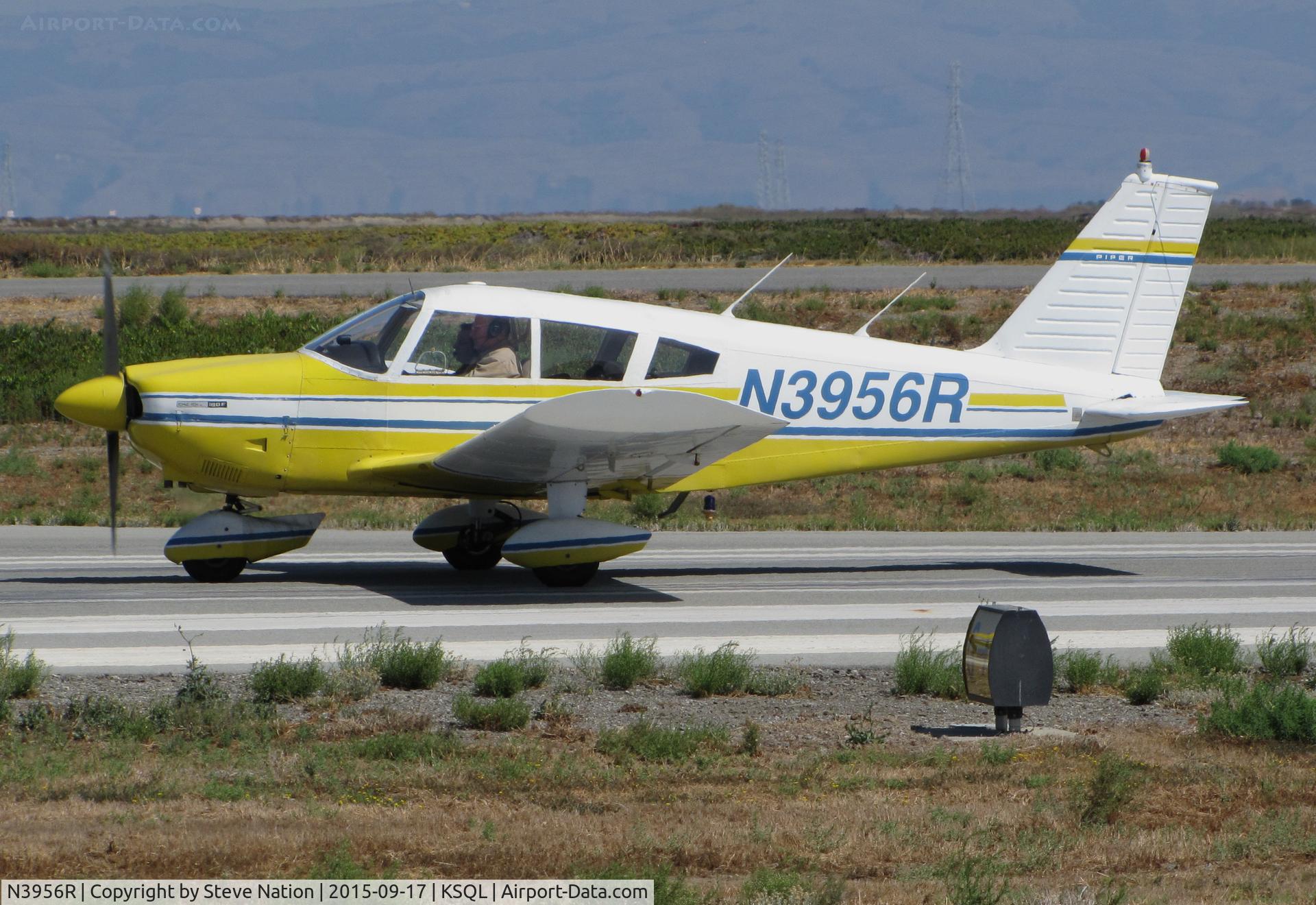 N3956R, 1970 Piper PA-28-180 C/N 28-7105061, Florida-based 1970 Piper PA-28-180 leaving San Carlos Airport, CA