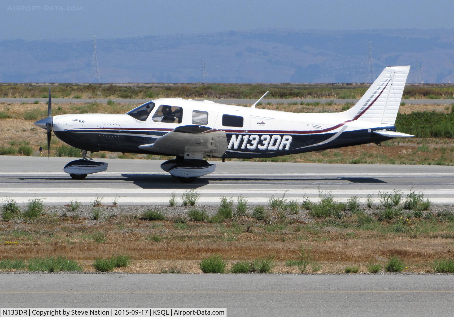 N133DR, 2005 Piper PA-32-301XTC Saratoga C/N 3255027, Visiting 2005 Piper PA-32-301XTC taking off @ San Carlos Airport, CA