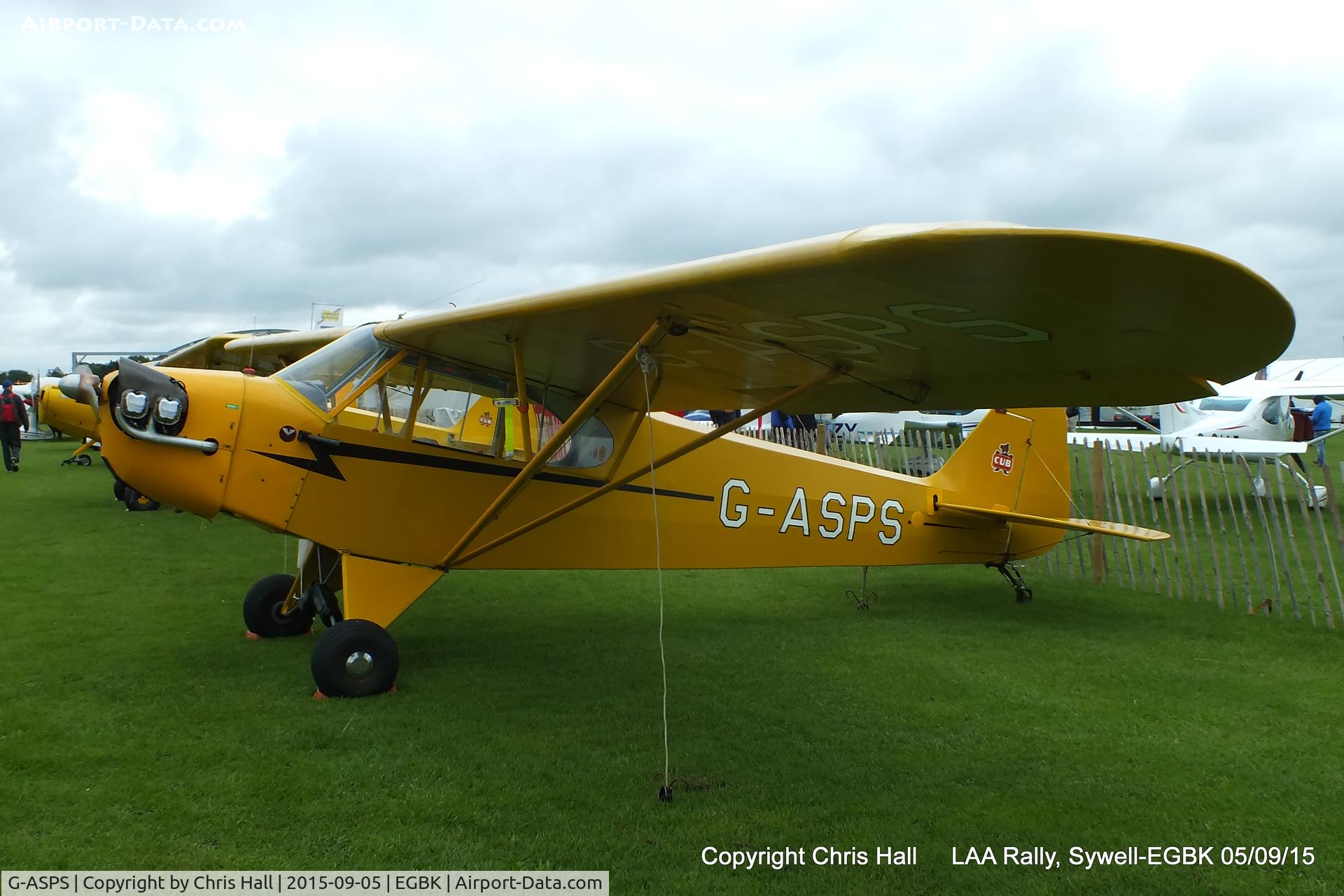 G-ASPS, 1947 Piper J3C-90 Cub C/N 22809, at the LAA Rally 2015, Sywell